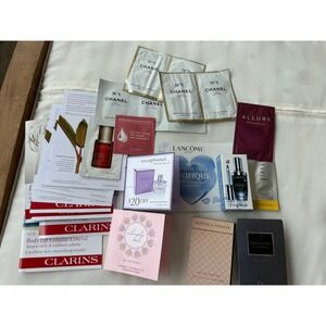 Beauty Sample Lot Chanel No 5 Dior Lancome Clarins Bottega Veneta Skincare
